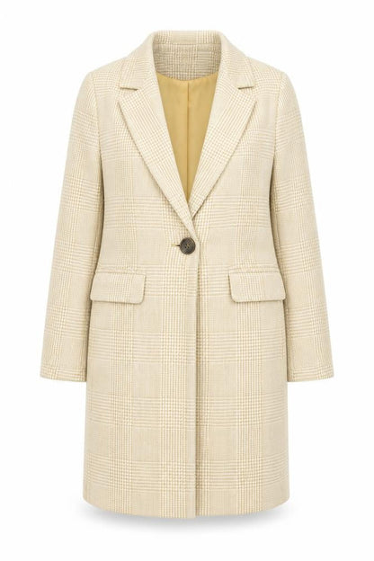 Womens UK Size 6 New Look Beige Overcoat