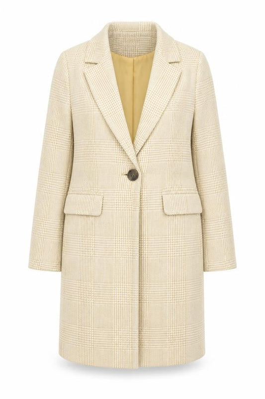 Womens UK Size 6 New Look Beige Overcoat