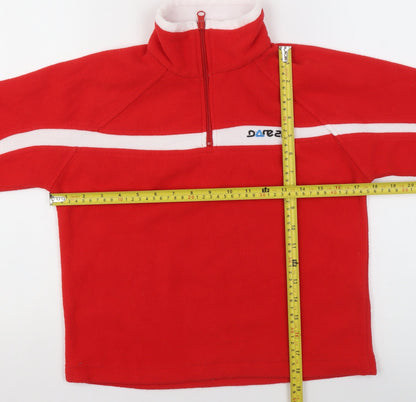 Dare 2b Boys Red Fleece 1/2 Zip Pullover Sweatshirt 12 Years