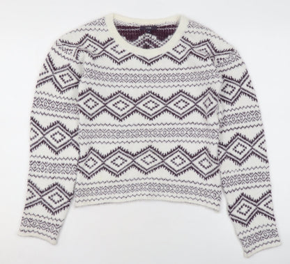 Womens UK Size 10 CODE White Pullover Jumper