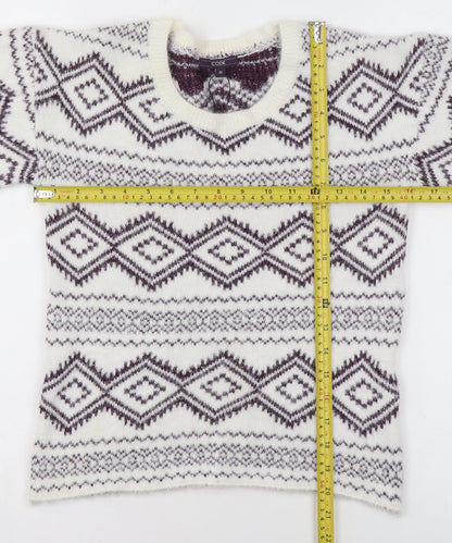 Womens UK Size 10 CODE White Pullover Jumper