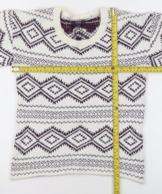 Womens UK Size 10 CODE White Pullover Jumper