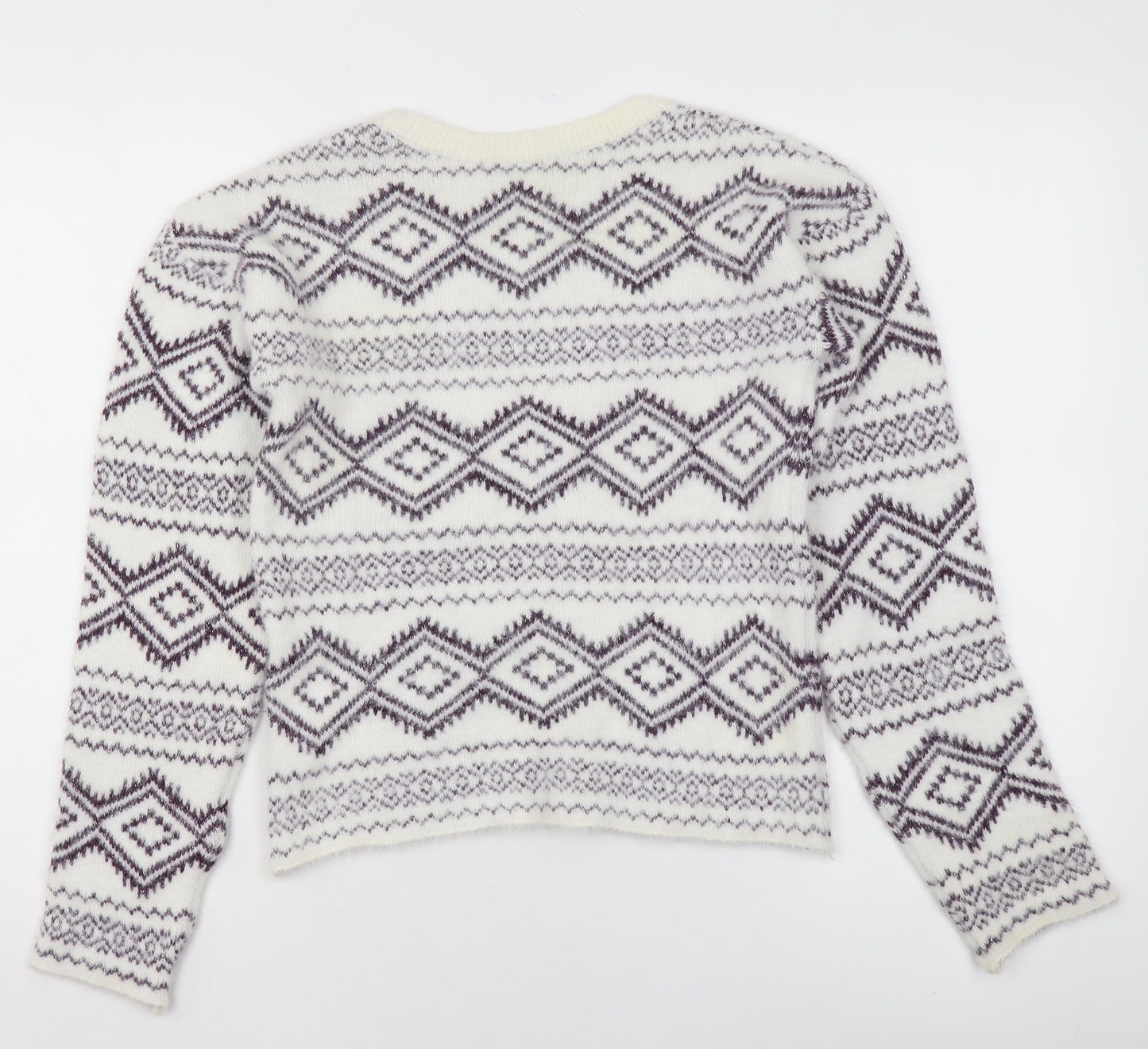 Womens UK Size 10 CODE White Pullover Jumper