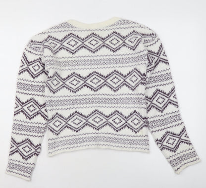 Womens UK Size 10 CODE White Pullover Jumper