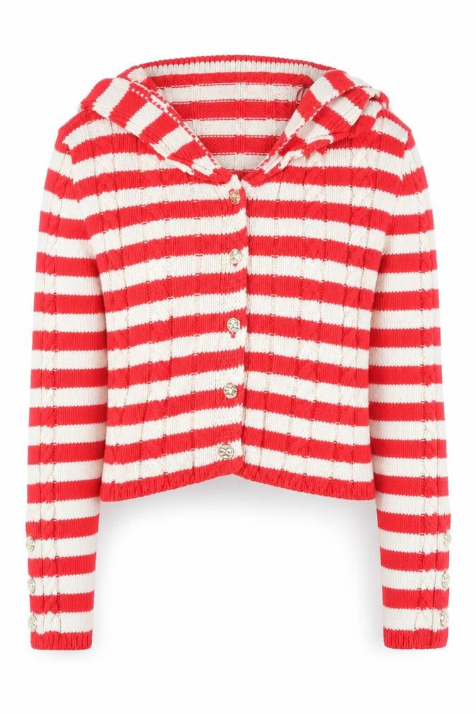 Womens UK Size 12 Zara Red Cardigan Jumper