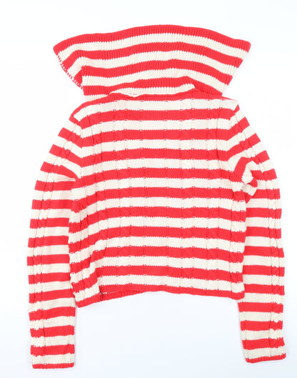 Womens UK Size 12 Zara Red Cardigan Jumper