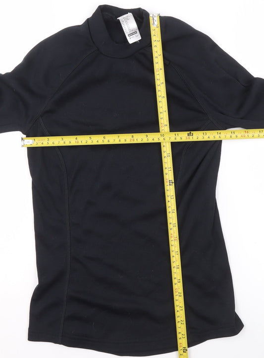 Decathlon Women’s Black Mock Neck Long Sleeve Athletic Top M