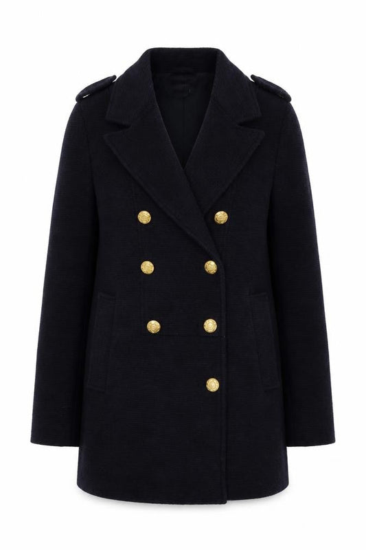 Womens UK Size XS A&G Black Pea Coat