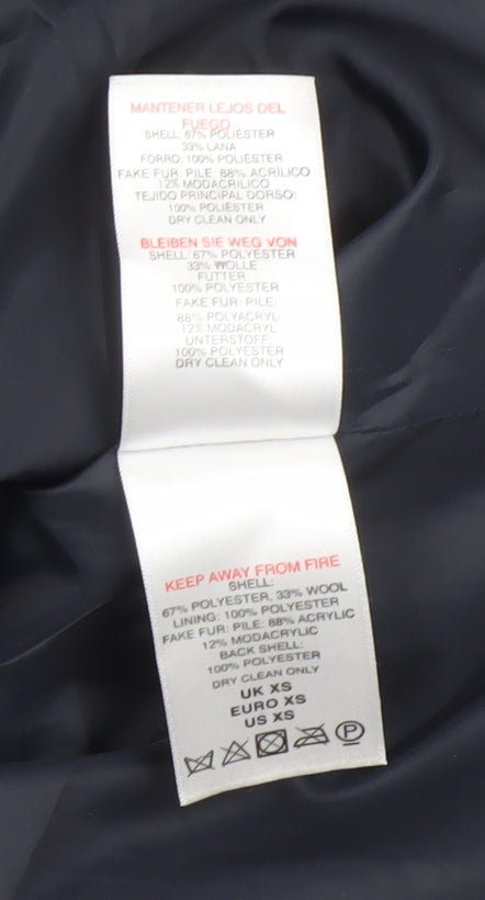 Womens UK Size XS A&G Black Pea Coat