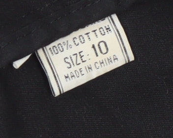 Womens UK Size 10 Just Jeans Black Parka Coat
