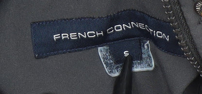 French Connection Women Grey Hooded Parka Coat S Long Waterproof