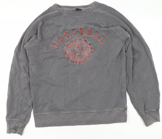 GapKids Boys Grey Football Graphic Cotton Sweatshirt 13-14 Years