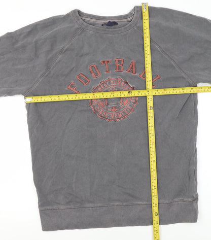 GapKids Boys Grey Football Graphic Cotton Sweatshirt 13-14 Years