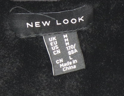 New Look Women's Black Faux Leather Biker Jacket Size M