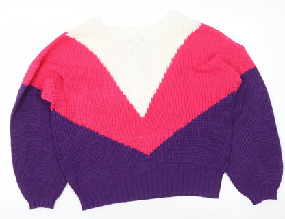 Womens UK Size M QED London Multicoloured Pullover Jumper