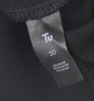 Tu Women Black Size 20 Viscose Blend Stretch Leggings
