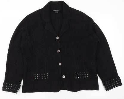 Womens UK Size L Deane & White Black Basic Jacket