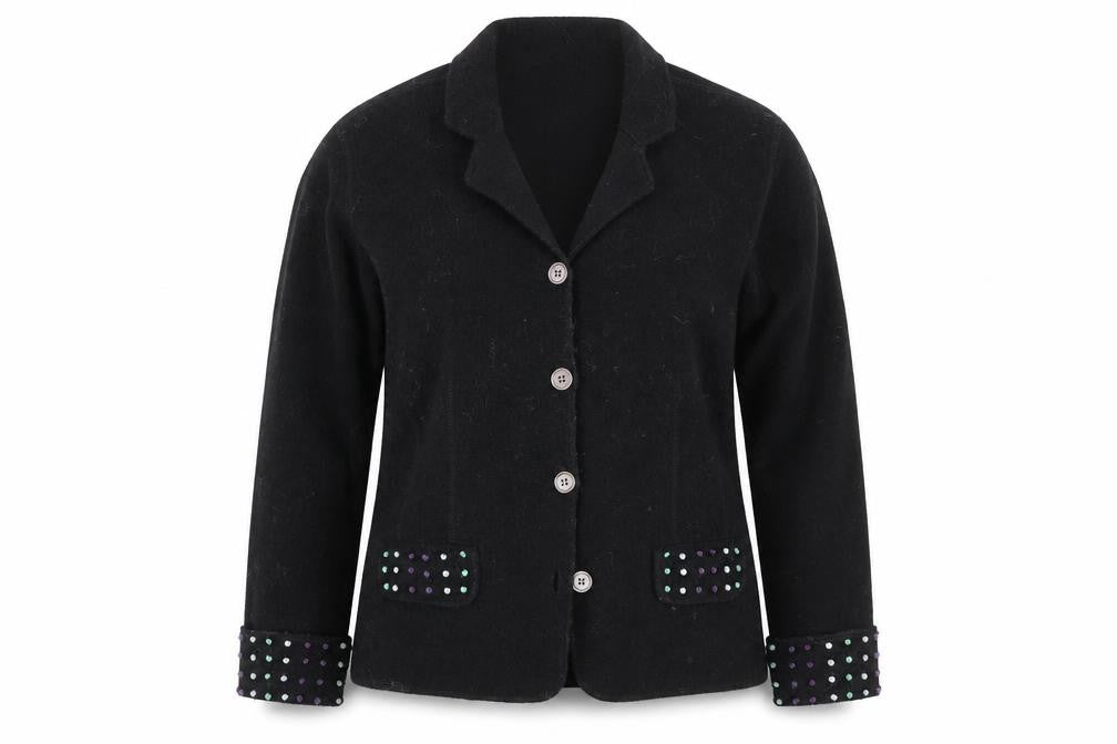 Womens UK Size L Deane & White Black Basic Jacket