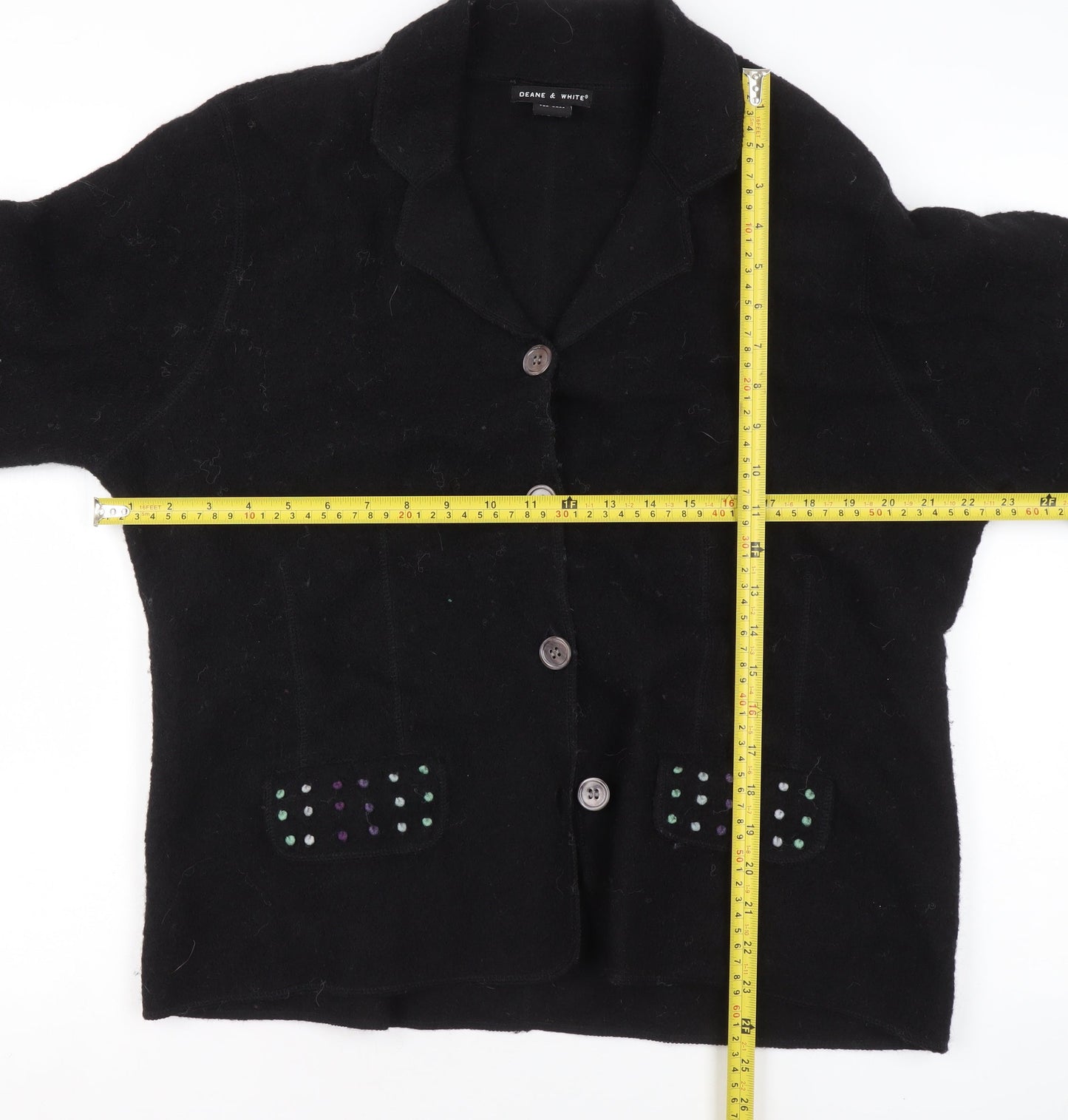 Womens UK Size L Deane & White Black Basic Jacket