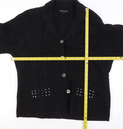 Womens UK Size L Deane & White Black Basic Jacket
