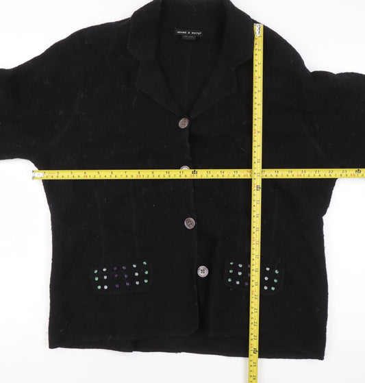 Womens UK Size L Deane & White Black Basic Jacket
