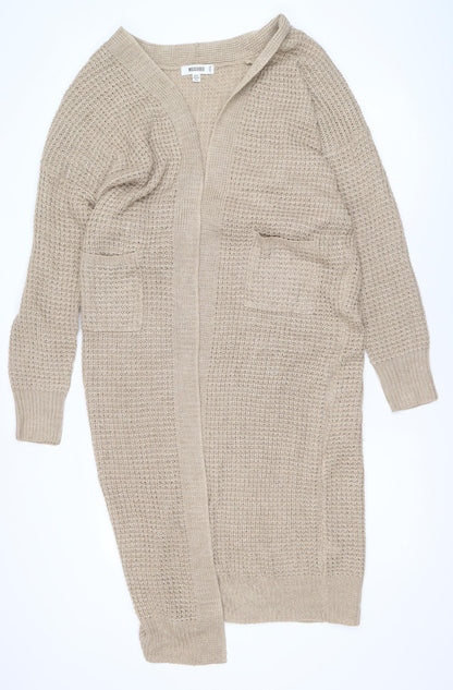 Womens UK Size 6 Missguided Beige Basic Jacket