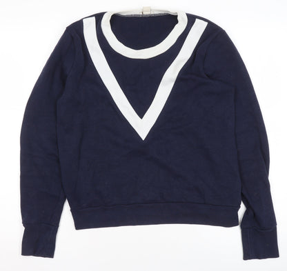 Womens UK Size M J.CREW Blue Pullover Sweatshirt