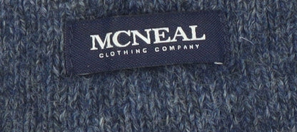 MCNEAL Men's Blue Fair Isle Wool Jumper Size M Crew Neck Pullover