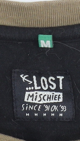 Mens UK Size M Lost Mischief Black Pullover Sweatshirt