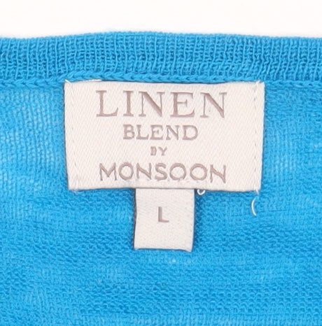 Womens UK Size L Monsoon Blue Basic Jacket