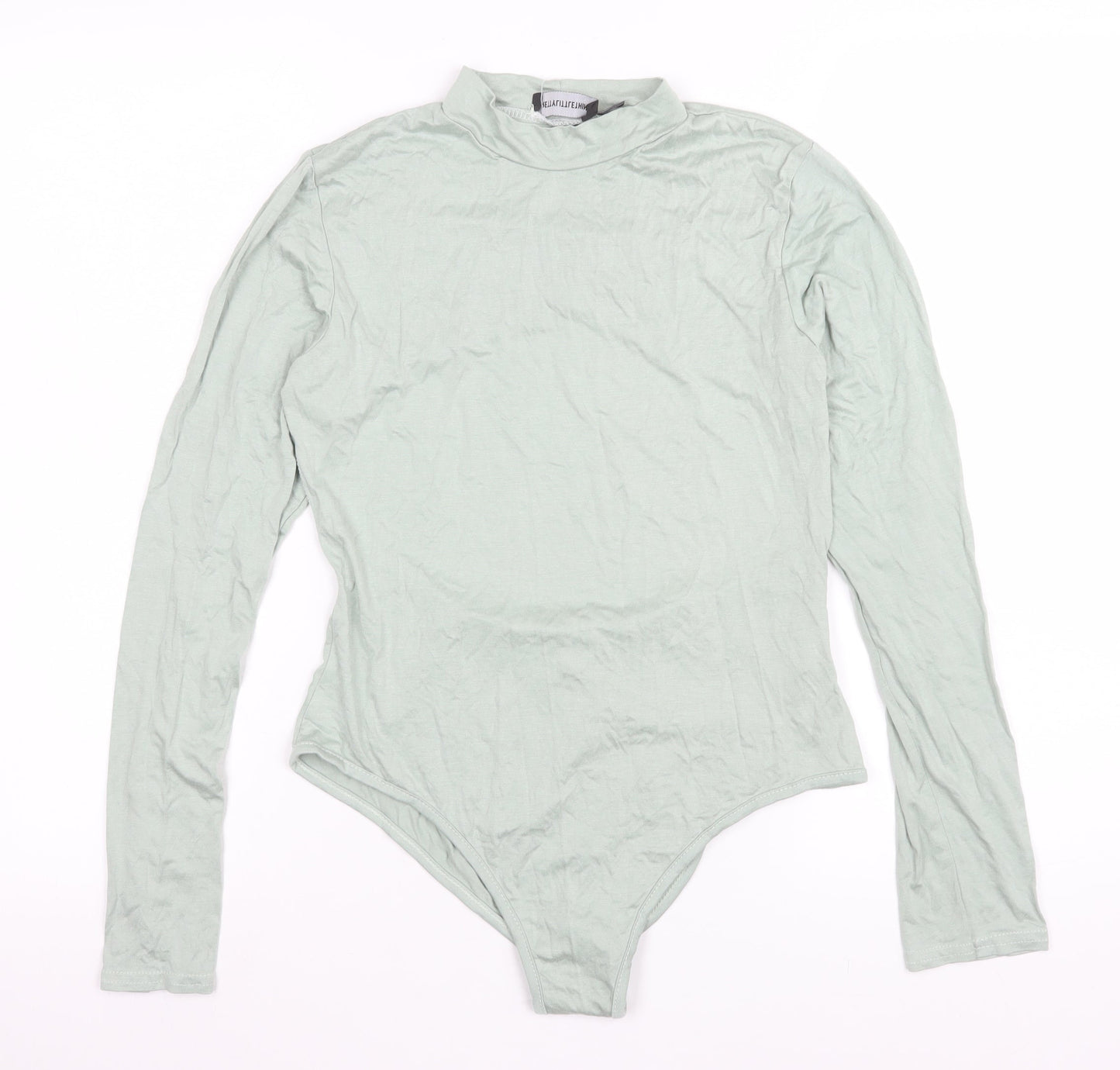 PrettyLittleThing Women’s Sage Green Long Sleeve Bodysuit Size 10
