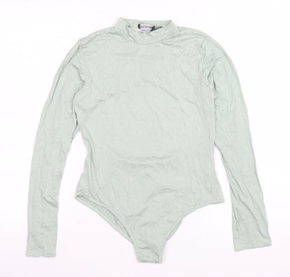 PrettyLittleThing Women’s Sage Green Long Sleeve Bodysuit Size 10