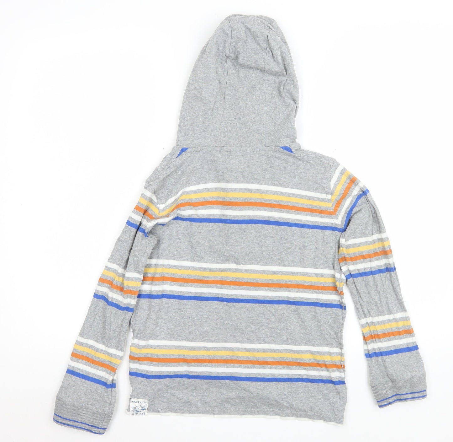Boys UK Size 8-9 Years FatFace Grey Henley Hoodie