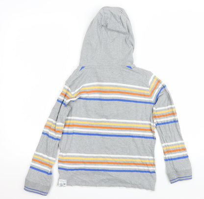 Boys UK Size 8-9 Years FatFace Grey Henley Hoodie