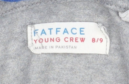 Boys UK Size 8-9 Years FatFace Grey Henley Hoodie