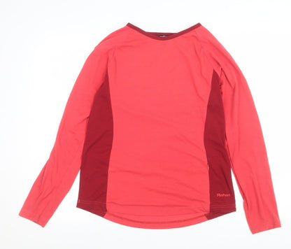Rohan Womens Red Backpacker Long Sleeve T-Shirt M Lightweight Activewear Top
