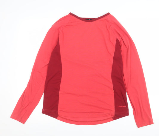 Rohan Womens Red Backpacker Long Sleeve T-Shirt M Lightweight Activewear Top