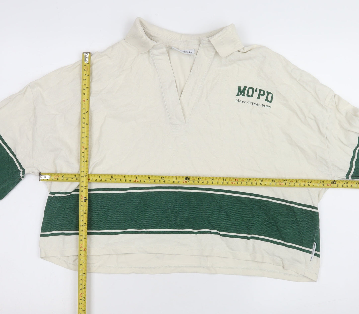 Womens UK Size M Marc O'Polo Ivory Cropped Button-Up
