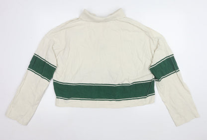 Womens UK Size M Marc O'Polo Ivory Cropped Button-Up