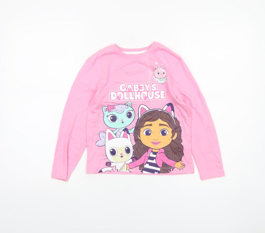 DreamWorks Gabby's Dollhouse Girls Pink Long Sleeve Pyjama Top 6-7 Years