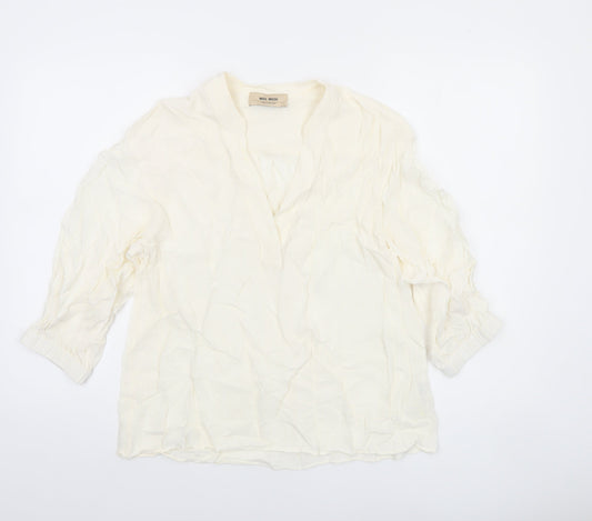 Womens UK Size S mos mosh Ivory Tunic Blouse