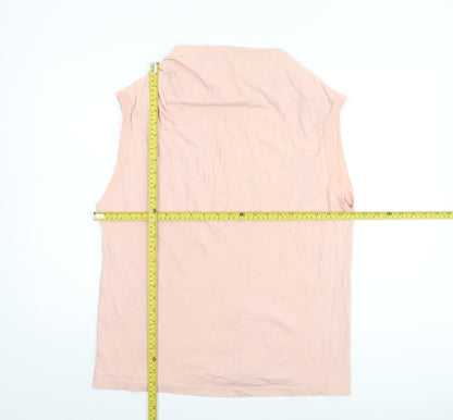 Womens UK Size 14 River Island Pink Basic Tank