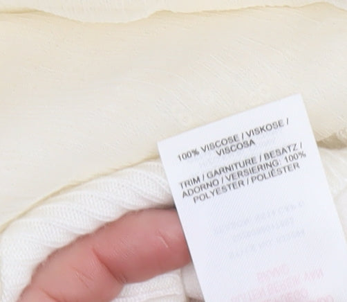 Kaliko Women’s Ivory Crew Neck Long Sleeve Cardigan Size 12