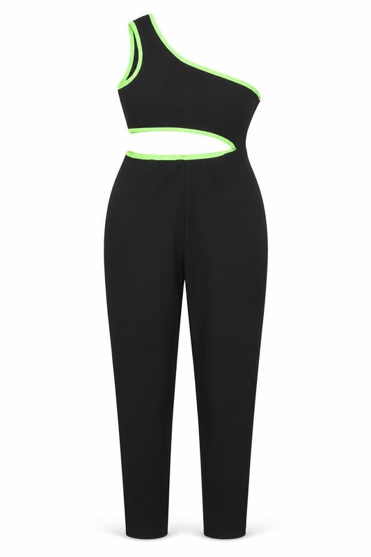 Womens UK Size 10 PRETTYLITTLETHING One-Piece Black Jumpsuit