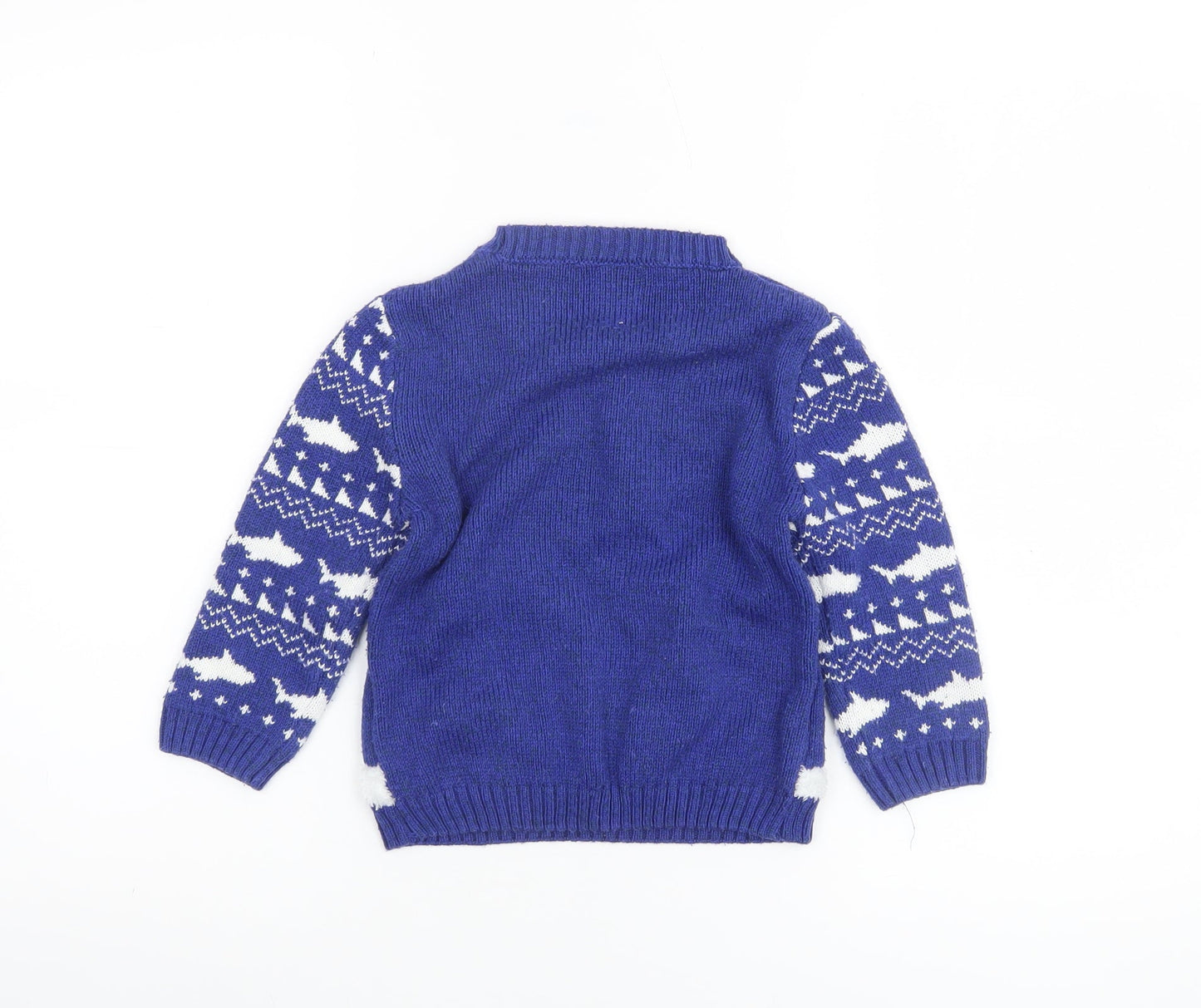 Boys UK Size 2-3 Years George Blue Pullover Jumper