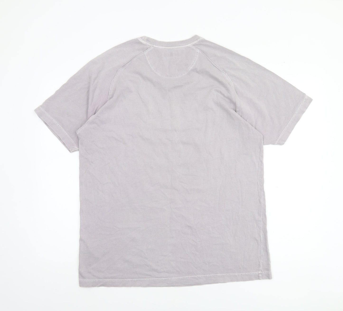 Rocha John Rocha Men's Grey Graphic Print Cotton T-Shirt Size L