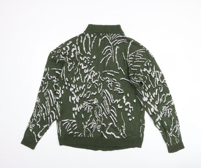 Womens UK Size M Native Youth Green Pullover Jumper