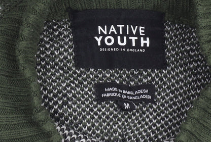 Womens UK Size M Native Youth Green Pullover Jumper