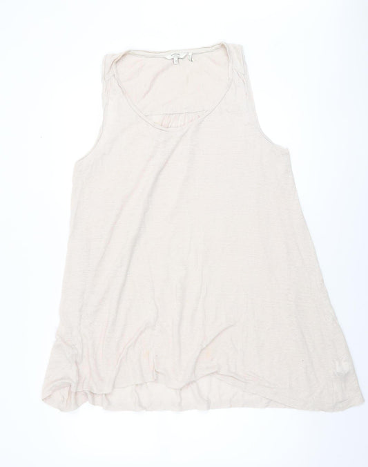 FatFace Women’s Beige Linen Sleeveless Tank Top Size 12