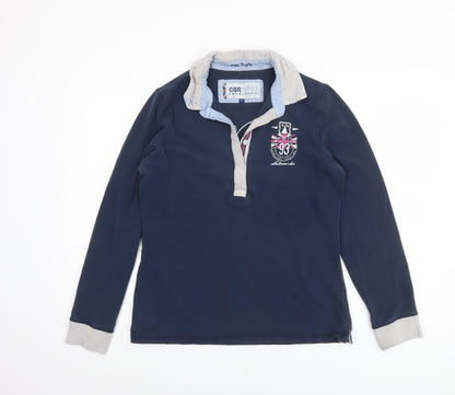 Crew Clothing Co. Women’s Blue Long Sleeve Polo Shirt Size 14